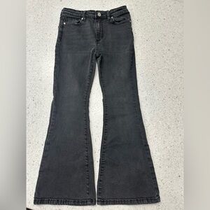 Girls Black Gray Flared Jeans Non-Distressed 12
